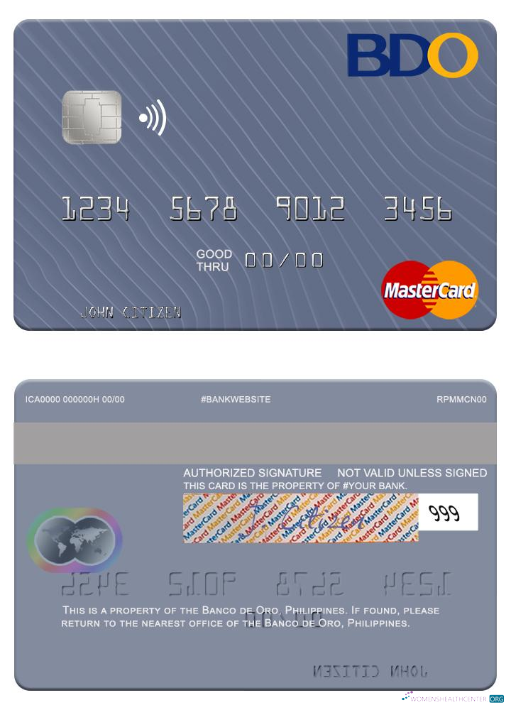 Download Philippines Banco de Oro mastercard Photoshop template